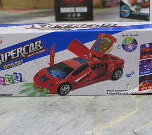 Lamborghini Car Supercar Toy 3D Projection Light with Music Opening Doors & 360 Degree Rotation