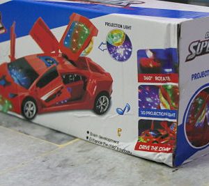 Lamborghini Car Supercar Toy 3D Projection Light with Music Opening Doors & 360 Degree Rotation
