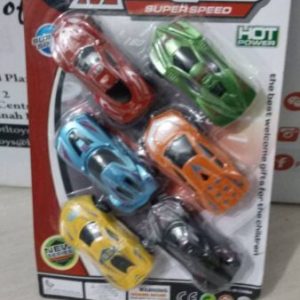 Pack of 6 Sports Car Friction Toy