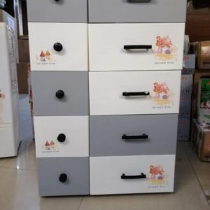 Storage 10 Draws Plastic Wardrobe Cabinets with 2 shades color