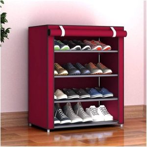 4 Layer Shoe Rack Foldable Metal
